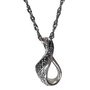 Genuine Diamonds and Sterling Midnight Serenade Pendant Necklace